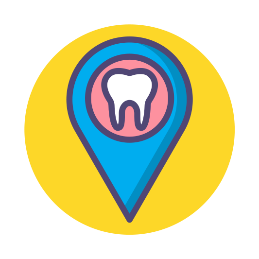 Dental clinic location icon
