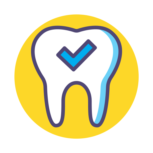 Family dentist clean tooth icon