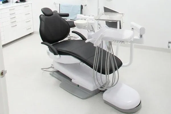 Dentist performing an implant procedure