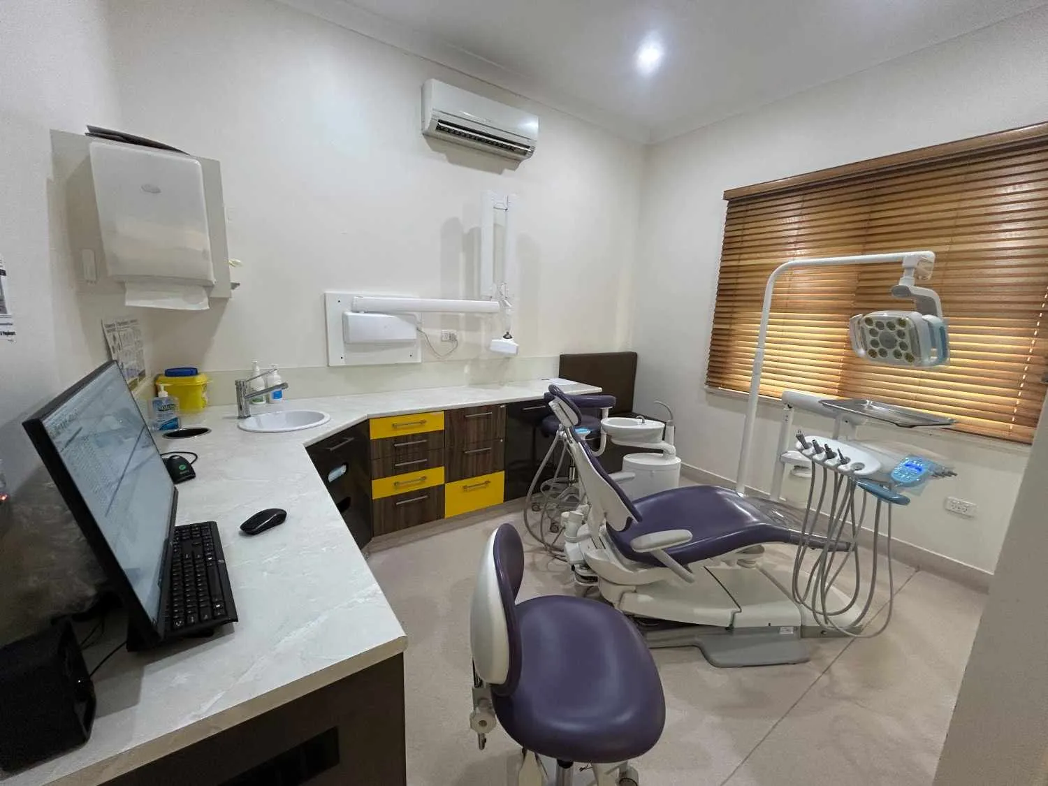 Quiet consultation room with garden outlook