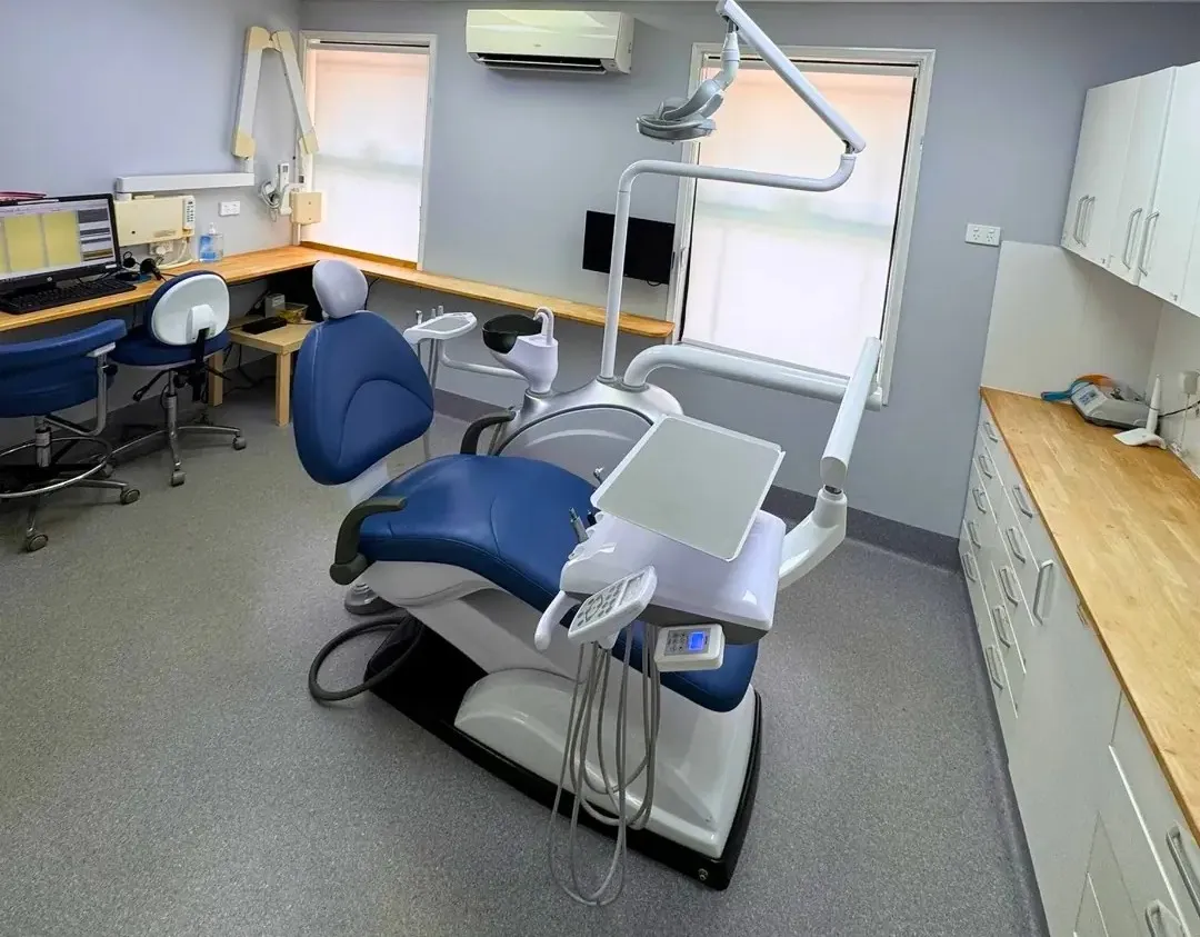 Bright, modern treatment room at MS Dental